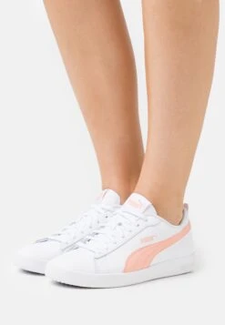 Puma Smash - Baskets Basses - White/Apricot Blush/Black