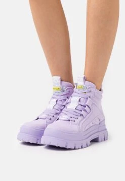 Buffalo Vegan Aspha Mid - Bottines À Plateau - Lilac