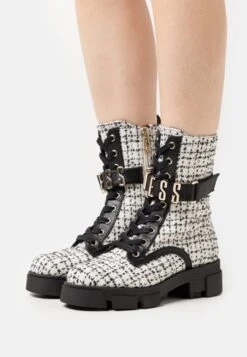 Guess Madox - Bottines À Lacets - Black/White