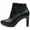 Clarks Bottines À Talons Hauts - Black Leather