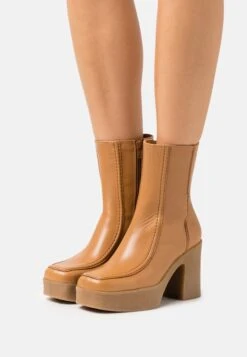 Minelli Lysa - Bottines À Plateau - Tan