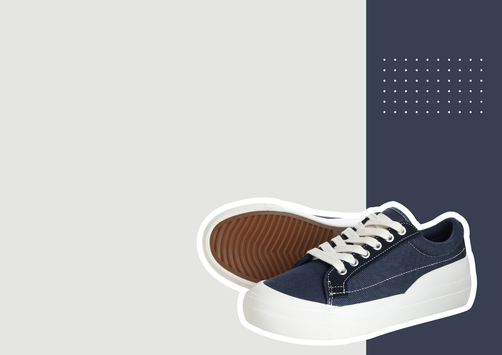 Chaussure Boutique -Chaussure Boutique Blue Gray Modern Shoe Promotino A4 Landscape
