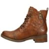 Mustang Bottines À Lacets - Cognac