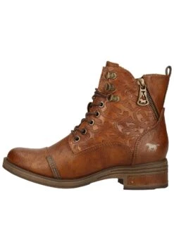 Mustang Bottines À Lacets - Cognac