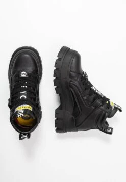 Buffalo Aspha Mid - Bottines À Plateau - Black -Chaussure Boutique a33c08195b4749d89c0abbd41384c1d4