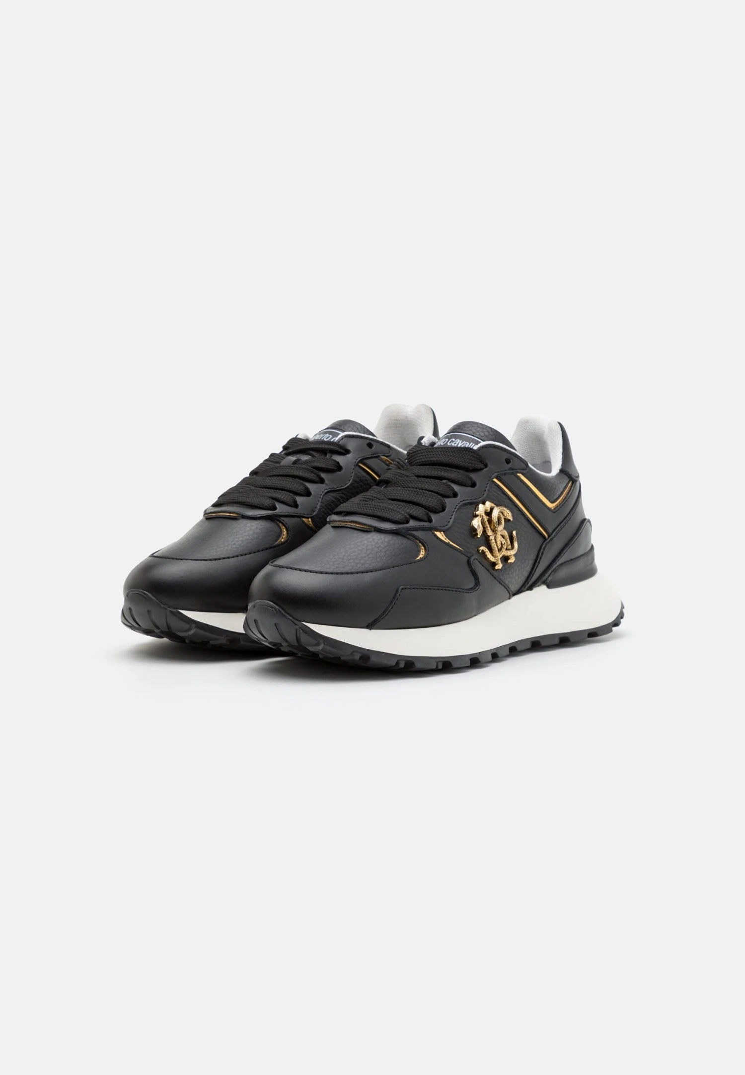 Roberto Cavalli Bolt - Baskets Basses - Pasha Nero/Dollaro Nero/Oro 2 Roberto Cavalli Bolt - Baskets Basses - Pasha Nero/Dollaro Nero/Oro – Image 2