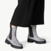 Tamaris Bottines À Plateau - Grey Nubuc