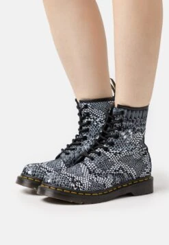 Dr. Martens 1460 - Bottines À Lacets - Black/White Classic