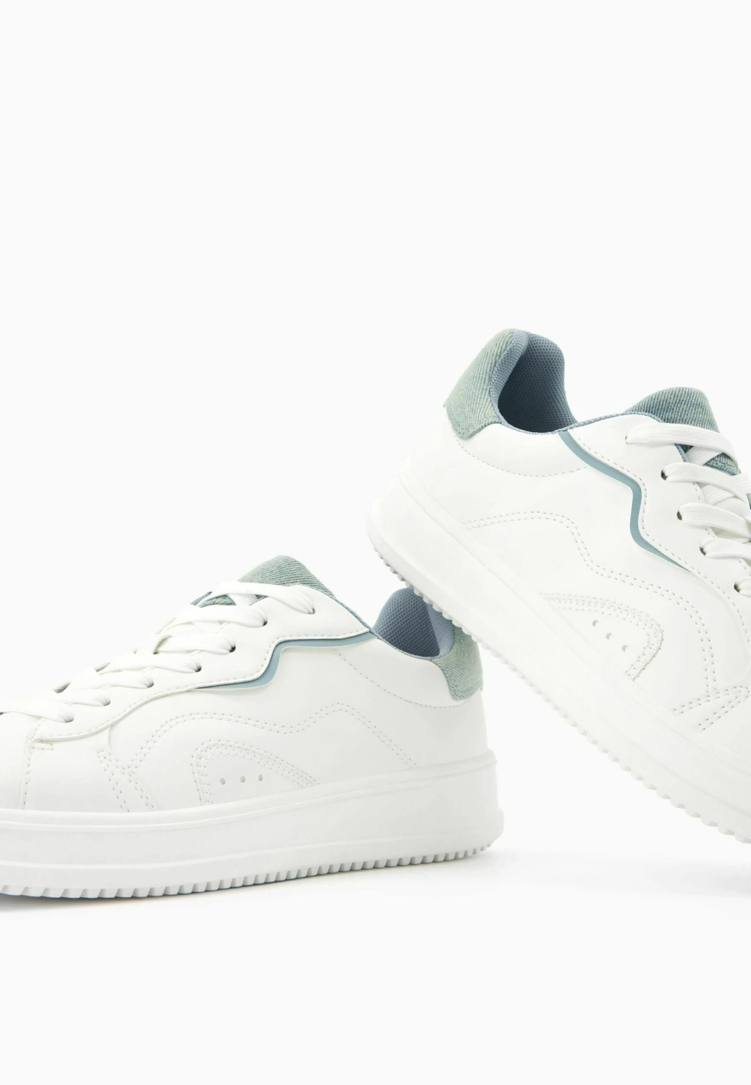 BERSHKA Contrast Details - Baskets Basses - White 6 BERSHKA Contrast Details - Baskets Basses - White – Image 6