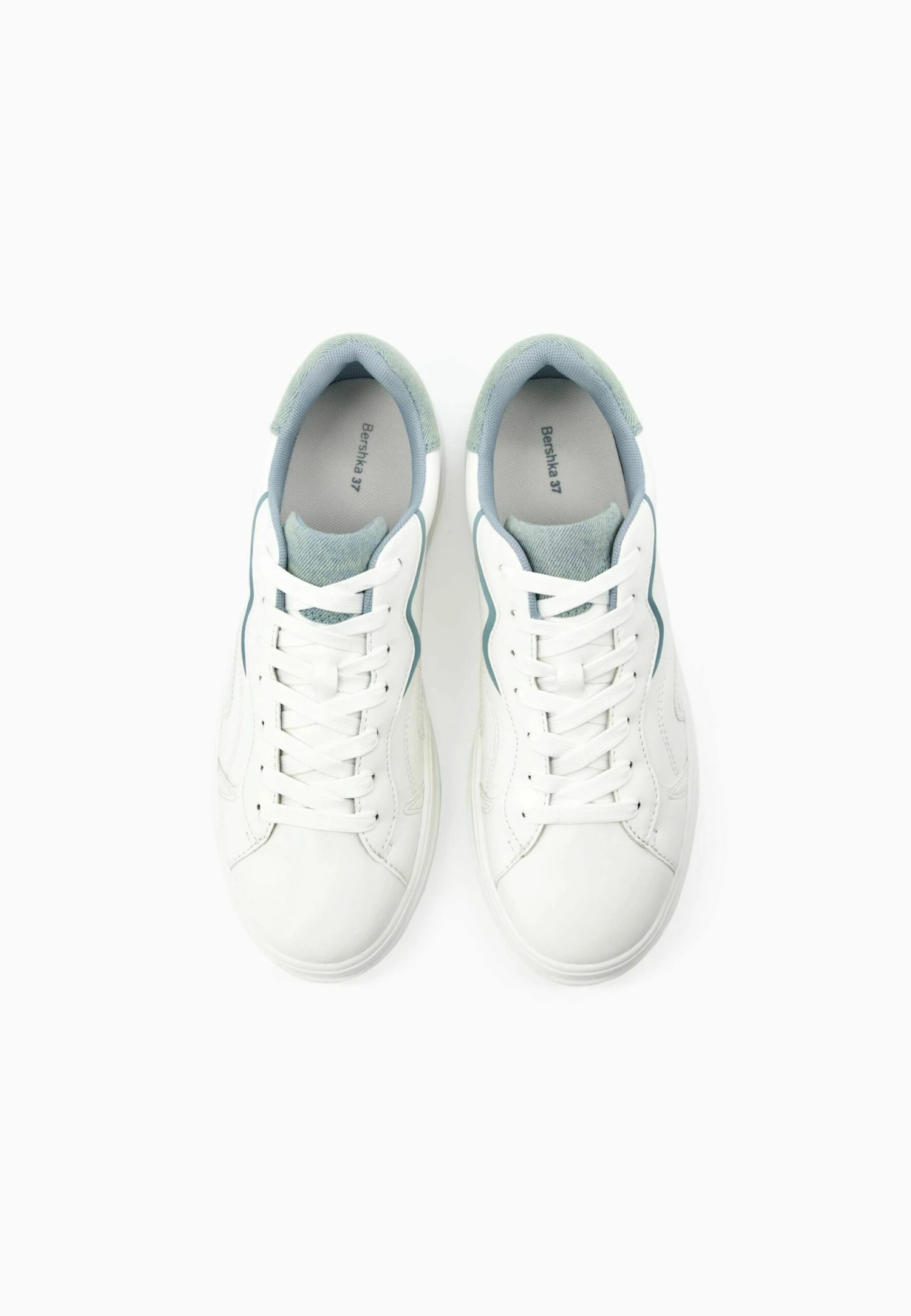 BERSHKA Contrast Details - Baskets Basses - White 4 BERSHKA Contrast Details - Baskets Basses - White – Image 4